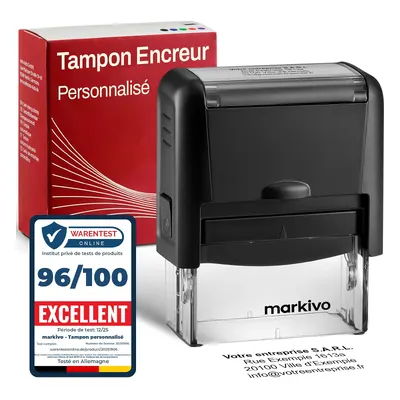Tampon encreur personnalisable pour administrations et entreprises - ALBASTONE Mayotte